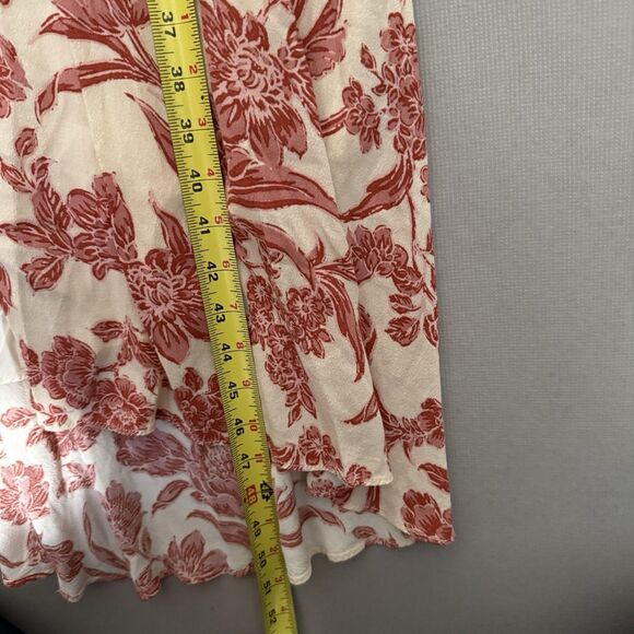 Bohme Tiered Button Midi Dress XS Boho Prairie Short Sleeve Cottagecore Feminine - Picture 13 of 16